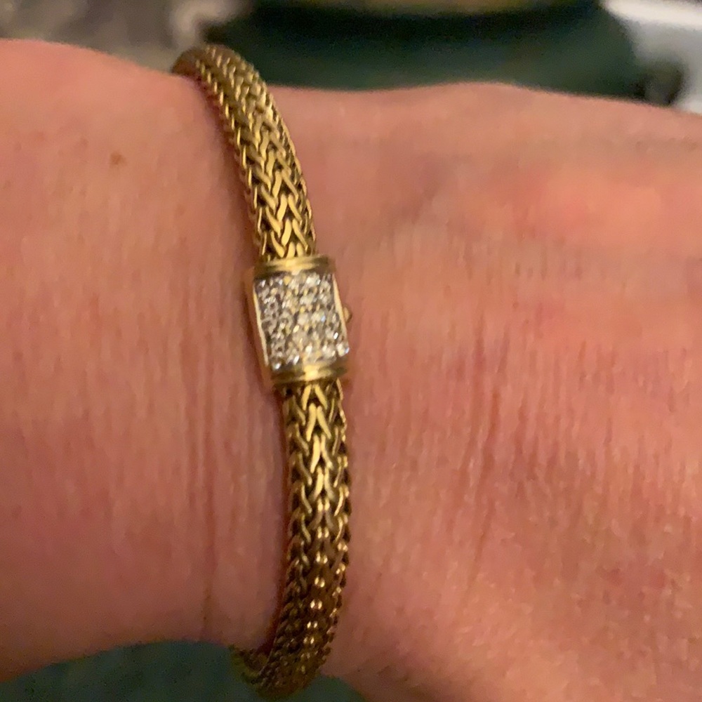 John Hardy 18k diamond bracelet.